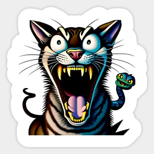 Cat scream Sticker